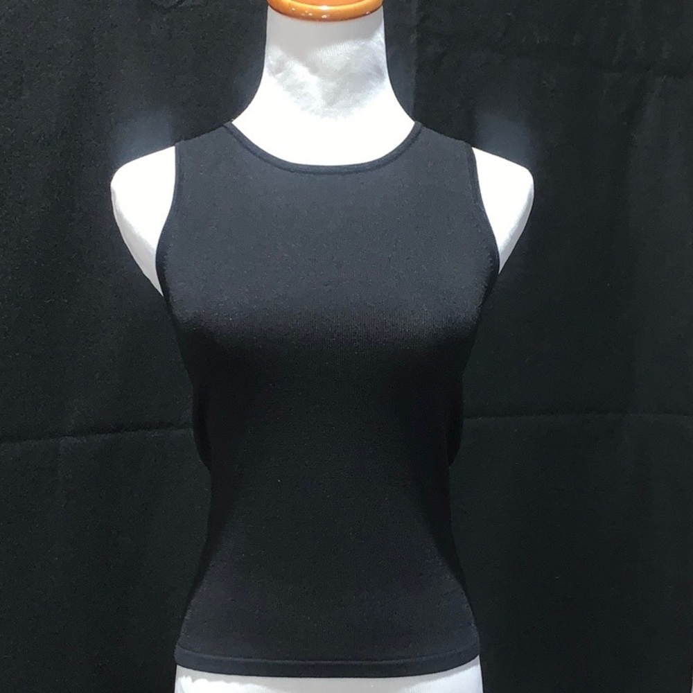 Classic Black Sleeveless Knit Top